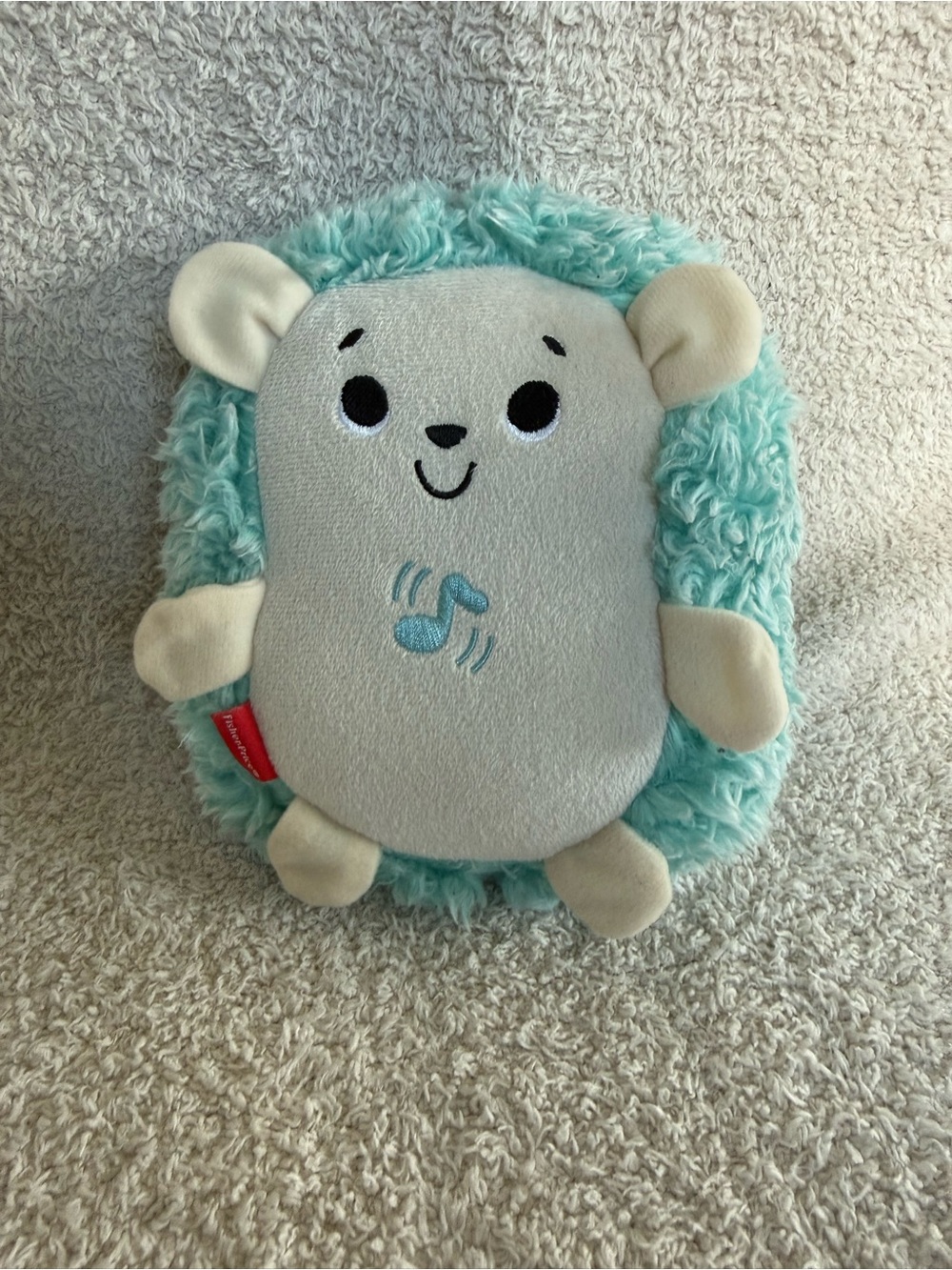 Fisher-Price Calming Vibes Hedgehog Soother Plush Baby Toy Aqua FXC58